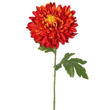 Chrysantheme künstlich DELPHINA, dunkelorange, 65cm, Ø14cm