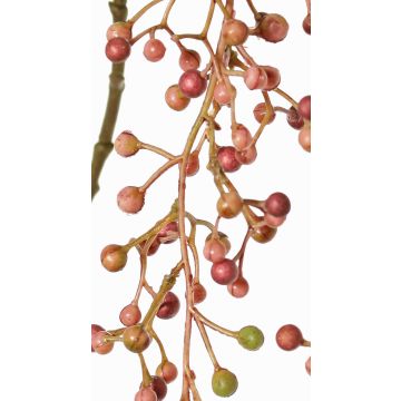 Ebereschen Zweig künstlich JANNAH mit Früchten, rosa-grün, 120cm