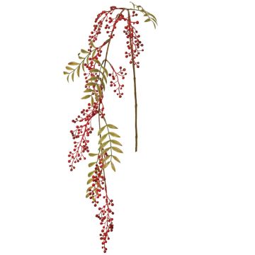 Ebereschen Zweig künstlich JANNAH mit Früchten, rot, 120cm