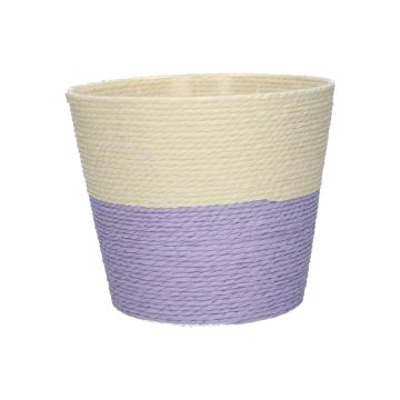 Blumenkorb NERIONKO DUO, beige-lila, 13cm, Ø15,5cm