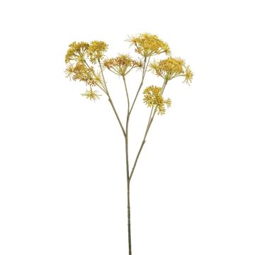 Kunst Dill Zweig BISARA, gelb, 60cm