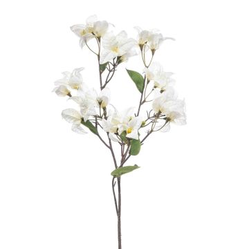 Deko Zweig Bougainvillea MOWLER mit Blüten, creme, 70cm