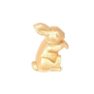 Deko Figur Hase DROOPY aus Kunststoff, gold, 6x3,5x5cm Deko Figur Hase DROOPY aus Kunststoff, gold, 6x3,5x5cm