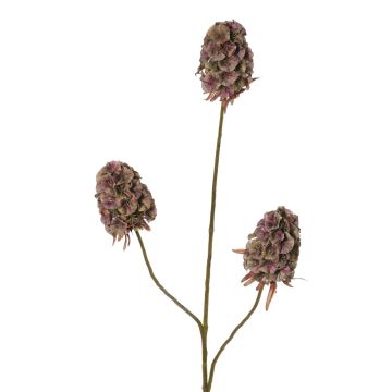 Kunstzweig Bartnelke MARDUEN, grün-rosa, 75cm, Ø5cm