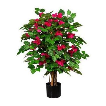Kunstbaum Bougainvillea WINDEF mit Blüten, Naturstamm, crossdoor, cerise, 100cm