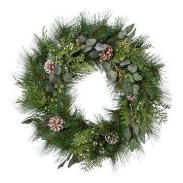 Dekokranz Kiefer, Zypresse, Eukalyptus ZAPRI mit Zapfen, grün, Ø60cm