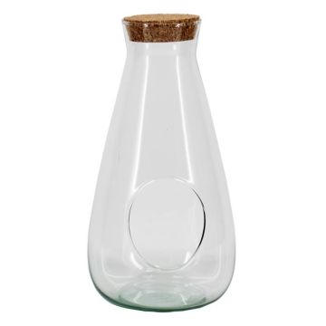 Glas Terrarium ALVYS mit Korken, recycelt, klar, 27cm, Ø14cm Glas Terrarium ALVYS mit Korken, recycelt, klar, 27cm, Ø14cm
