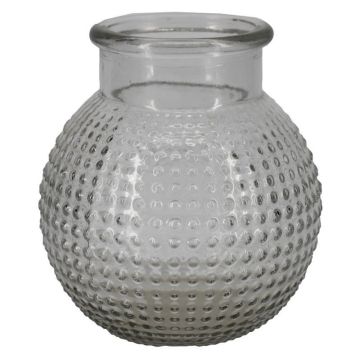 Kugelige Glasvase SENSUM mit Punktmuster, klar, 16cm, Ø15,5cm Kugelige Glasvase SENSUM mit Punktmuster, klar, 16cm, Ø15,5cm