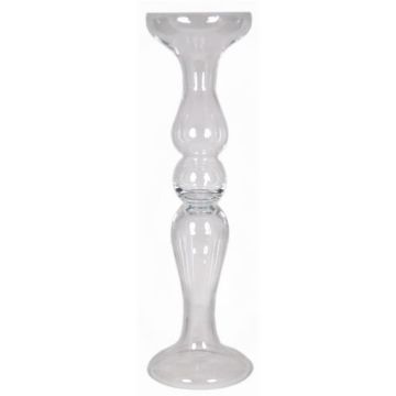 Dekorative Vase aus Glas RACHEL auf Fuß, klar, 80,5cm, Ø22cm Dekorative Vase aus Glas RACHEL auf Fuß, klar, 80,5cm, Ø22cm