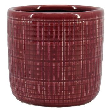 Pflanztopf RESCHADA, Keramik, Karomuster, rot, 12,5cm, Ø13,2cm Pflanztopf RESCHADA, Keramik, Karomuster, rot, 12,5cm, Ø13,2cm