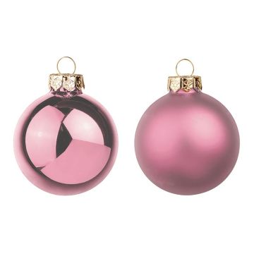 Weihnachtsbaumkugel CLARIBELLE, matt-glänzend, 15 Stück, altrosa, Ø8cm Weihnachtsbaumkugel CLARIBELLE, matt-glänzend, 15 Stück, altrosa, Ø8cm