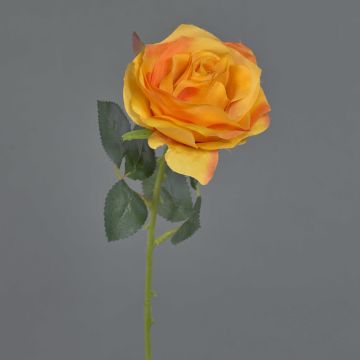 Rose künstlich SIMONY, gelb-orange, 45cm, Ø8cm Rose künstlich SIMONY, gelb-orange, 45cm, Ø8cm