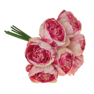 Künstlicher Pfingstrosen Bund LISSADA, rosa-pink, 30cm