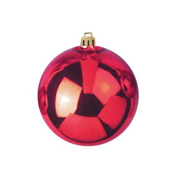 Christbaum Kugel TEODORA, glänzend rot, Ø30cm