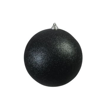 Tannenbaum Kugel CANELA, Glitzer, schwarz, Ø20cm