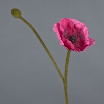 Kunstblume Mohnblume YILAN, pink, 60cm, Ø12cm