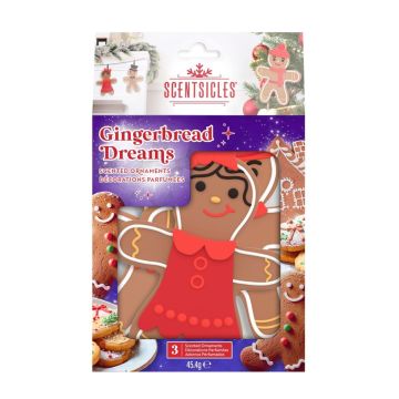 Scentsicles® Weihnachts-Duftdeko, 3 Stück, hängend, Gingerbread Dreams, braun-rot