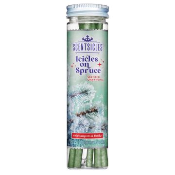 Scentsicles® Duftstäbe, 6 Stück, 2 Halter, Fichtenfrost, grün