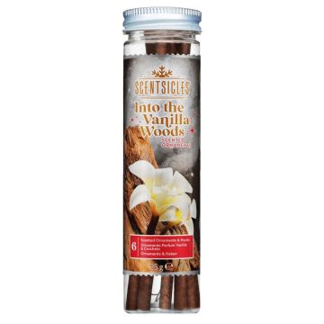 Scentsicles® Duftstäbe, 6 Stück, 2 Halter, Vanille & Holz, braun