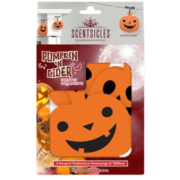 Scentsicles® Halloween Duftdeko, 3 Stück, hängend, Pumpkin Cider, orange
