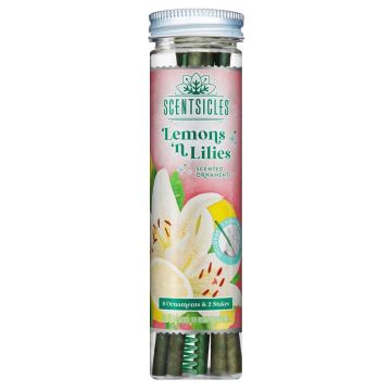 Scentsicles® Duftstäbe, 6 Stück, 2 Halter, Zitronen & Lilien, grün