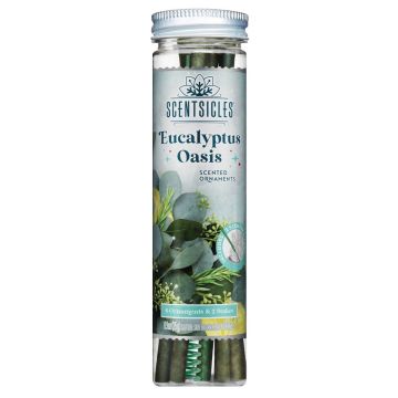 Scentsicles® Duftstäbe, 6 Stück, 2 Halter, Eukalyptus, grün