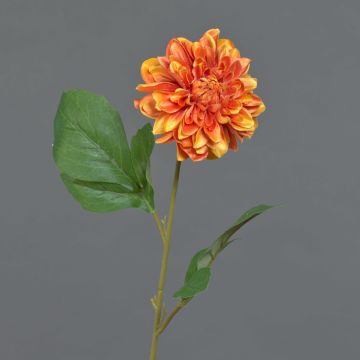 Künstliche Blume Dahlie WANRU, orange, 50cm, Ø9cm