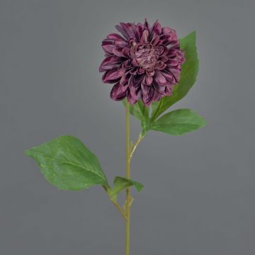 Künstliche Blume Dahlie WANRU, dunkelviolett, 50cm, Ø9cm