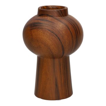 Deko Blumenvase MARILLA in Holzoptik, Dolomit, braun, 15cm, Ø10cm Deko Blumenvase MARILLA in Holzoptik, Dolomit, braun, 15cm, Ø10cm
