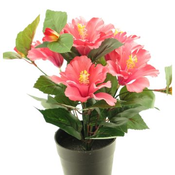 Künstliche Blume Hibiskus GUOXIAO im Dekotopf, rosa, 25cm