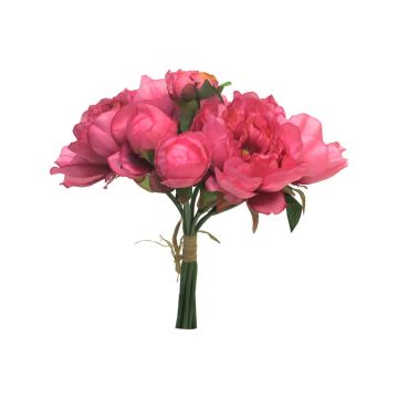 Künstlicher Blumenstrauß Pfingstrose LINYUAN, pink, 35cm