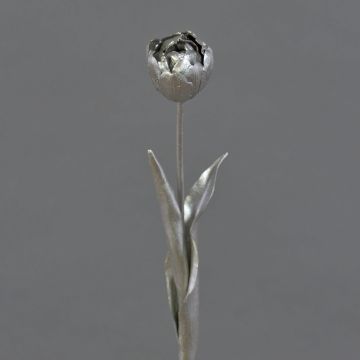 Künstliche Tulpe LIANNA, silber-champagner, 45cm, Ø4,5cm