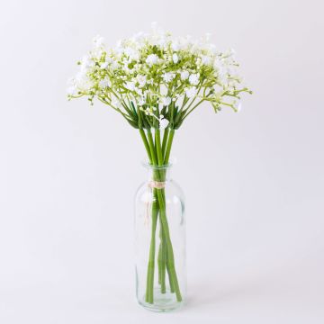 Kunst Schleierkraut Bund CECILIA, weiß, 30cm, Ø17cm