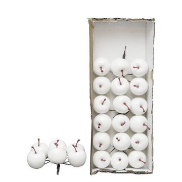 Künstliche Äpfel YANWEN, 24 Stück, glänzend-weiß, 2,7cm, Ø3,2cm Künstliche Äpfel YANWEN, 24 Stück, glänzend-weiß, 2,7cm, Ø3,2cm
