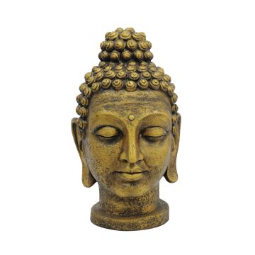 Dekofigur Buddha Kopf SUMANA, antik-gold, 75cm, wetterfest Dekofigur Buddha Kopf SUMANA, antik-gold, 75cm, wetterfest