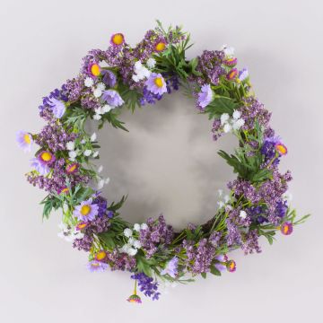 Lavendelkranz künstlich AJILA, Gypsophila, Gänseblümchen, lila, Ø30cm Lavendelkranz künstlich AJILA, Gypsophila, Gänseblümchen, lila, Ø30cm