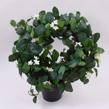 Künstliche Kranzschlinge SERRA, weiß, 65cm, Ø50cm
