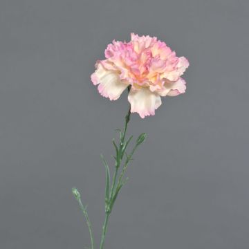 Künstliche Nelke VANERA, rosa-weiß, 60cm, Ø9cm