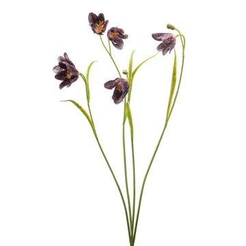 Künstlicher Zweig Schachbrettblume PITARA, dunkelviolett-rosa, 50cm