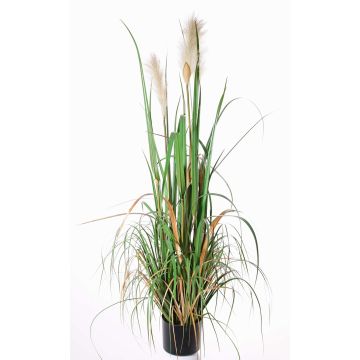 Schilfgras künstlich EYOTA mit Rispen, grün-braun, 120cm