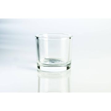 Kleines Teelicht JOHN AIR, Glas, transparent, 8cm, Ø9cm