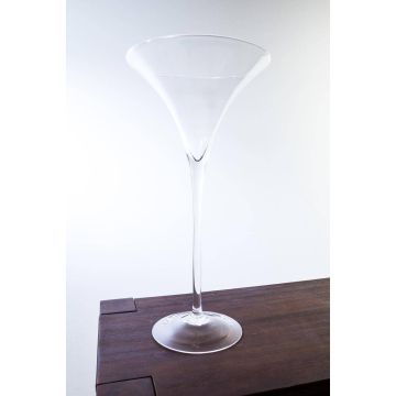 Großes Cocktailglas mit Fuß SACHA AIR, klar, 50cm, Ø25cm Großes Cocktailglas mit Fuß SACHA AIR, klar, 50cm, Ø25cm