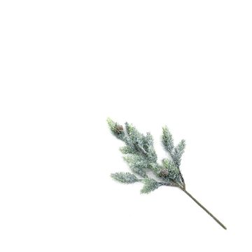 Dekozweig Fichte NAGORI mit Zapfen, gefroren, 35cm