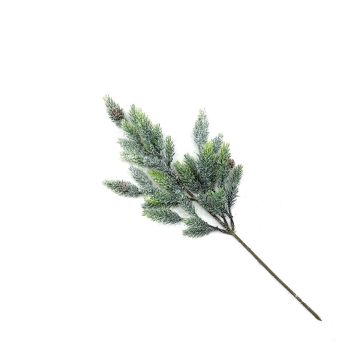 Dekozweig Fichte NAGORI mit Zapfen, gefroren, 50cm