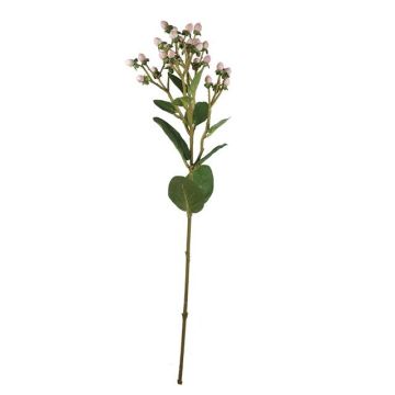 Kunst Zweig Johanniskraut TAVIRA mit Früchten, zartrosa, 65cm
