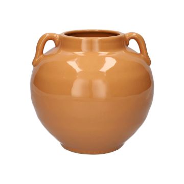 Dekovase OSIRA aus Steingut, mit Henkeln, terracotta, 17cm, Ø18cm Dekovase OSIRA aus Steingut, mit Henkeln, terracotta, 17cm, Ø18cm
