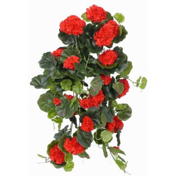 Geranie künstlich ANTON auf Steckstab, rot, 65cm, Ø5-8cm