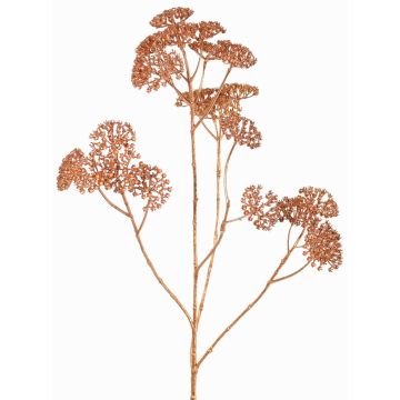 Schafgarbe Deko Zweig ORTEGA, kupfer, 75cm, Ø7-13cm