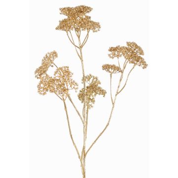 Schafgarbe Deko Zweig ORTEGA, gold, 75cm, Ø7-13cm