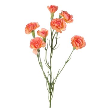 Kunstblumenzweig Nelke PIARA, lachs, 60cm, Ø3-5cm